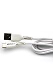 Type-C & USB 2.2 A Şarj Kablosu 1 Metre Beyaz Samsung Oppo Xiaomi Modellerle Uyumlu
