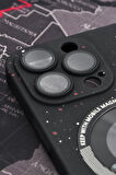 iPhone 13 Pro Uyumlu Siyah Benekli Desenli İnce Sert Kapak Kılıf Kamera Lens Korumalı