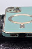iPhone 13 Uyumlu MagSafe Özellikli Lens Korumalı Renkli Kılıf Mint Yeşili