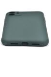 iPhone 11 Uyumlu Düz Renk Esnek Yumuşak Silikon Kılıf  Rubber Siyah