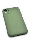 iPhone 11 Uyumlu Düz Renk Esnek Yumuşak Silikon Kılıf  Rubber Yeşil