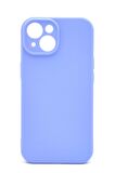 iPhone 13 Uyumlu Düz Renk Esnek Yumuşak Silikon Kılıf  Rubber Açık Mor