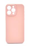 iPhone 15 Pro Max Uyumlu Düz Renk Esnek Yumuşak Silikon Kılıf  Rubber Pudra Pembe
