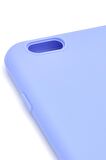 iPhone 6 / 6S Uyumlu Düz Renk Esnek Yumuşak Silikon Kılıf  Rubber Açık Mor