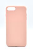 iPhone 7 Plus / 8 Plus Uyumlu Düz Renk Esnek Yumuşak Silikon Kılıf  Rubber Pembe