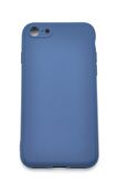 iPhone 7 / 8 Uyumlu Düz Renk Esnek Yumuşak Silikon Kılıf  Rubber İndigo Mavi