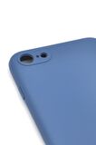 iPhone 7 / 8 Uyumlu Düz Renk Esnek Yumuşak Silikon Kılıf  Rubber İndigo Mavi