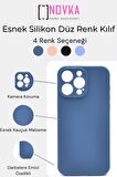 iPhone 7 / 8 Uyumlu Düz Renk Esnek Yumuşak Silikon Kılıf  Rubber İndigo Mavi