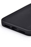 iPhone 13 Uyumlu Deri Görünümlü Sert Kapak Kılıf Siyah