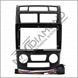 NAVIDIAMOND KİA SPORTAGE 2007-2010 SİYAH DİJİTAL ANDROID TEYP ÇERÇEVE (9 INCH) - SOKET
