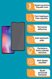 Samsung Galaxy A34 Uyumlu Tam Kaplayan Hayalet Cam Siyah Karartma Ekran Koruyucu Cam Anti-Static Özellikli Siyah Çerçeveli
