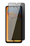 Xiaomi Redmi 13C Uyumlu Tam Kaplayan Hayalet Cam Siyah Karartma Ekran Koruyucu Cam Anti-Static Özellikli Siyah Çerçeveli