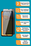Xiaomi Redmi 13C Uyumlu Tam Kaplayan Hayalet Cam Siyah Karartma Ekran Koruyucu Cam Anti-Static Özellikli Siyah Çerçeveli