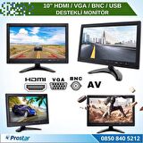 10.1" Büyük Ekranlı HDMI - VGA - BNC - AV - USB Girişli Monitör