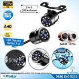 Navistar AHD 720P 4 Pin Soketli Beyaz Ledli Kelebek ve Tampon uyumlu 6 MT 4 Pin Kablolu Kamera