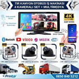 Tır ve Kamyon 10.36" Dokunmatik Ekranlı 4 Kameralı Kayıtlı Video Müzik Telefon Ekran Yansıtma Özelli