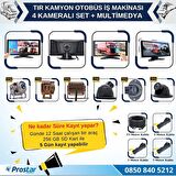 Tır ve Kamyon 10.36" Dokunmatik Ekranlı 4 Kameralı Kayıtlı Video Müzik Telefon Ekran Yansıtma Özelli