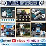 Tır ve Kamyon 10.36" Dokunmatik Ekranlı 4 Kameralı Kayıtlı Video Müzik Telefon Ekran Yansıtma Özelli