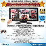 5 Kameralı 10.36" Dokunmatik Kayıtlı Ekranlı 256 GB SD Kart Destekli Araç Kamera Seti