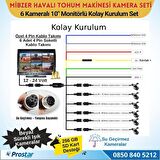 Mibzer için 6 Kameralı 10 inç Altıya Bölen Ekrandan Kayıtlı 256 GB SD Kart Destekli Monitör