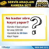 Okul Servis Kamera Seti 4 Kameralı 7" Monitör 4 Kameralı 320 GB Harddisk dahil