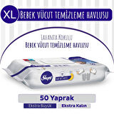 Nessiworld Sleepy XL Lavanta Kokulu Bebek Vücut Temizleme Mendili 50 Yaprak