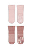 Bistyle Çemberli Kaymaz Havlu Soket Çorap 2'Li BS10503 Pudra Pembe