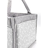 Nessiworld Nessiworld BabyJem Keçe Anne Bebek Bakım Çantası 772 Gri Çiçek