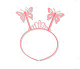 Nessiworld  Toz Pembe Renk Kelebek Kanadı Tacı ve Sopası 50x37 cm