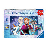 Nessiworld 90747 Disney Frozen Kuzey Işıkları 2x24 parça Ravensburger Puzzle