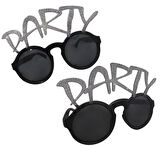 Nessiworld Gümüş Simli Party Yazılı Parti Gözlüğü Show 15x7 cm