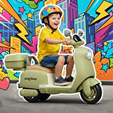 Wespina Kumandalı Akülü Motor 6V Yeşil WPAK3