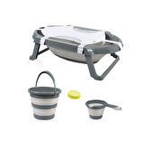 BabyJem Katlanır Banyo 5'Li Küvet Seti 596 Antrasit