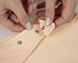 BabyJem Emzik Askılı Müslin Önlük 837 Somon