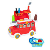 2in1 Sesli ve Işıklı Süpermarket Otobüsü Oyun Seti 28 Parça