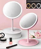 Led Işıklı Dokunmatik Makyaj Aynası 3 Kademeli Işık Ayarlı