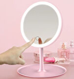 Led Işıklı Dokunmatik Makyaj Aynası 3 Kademeli Işık Ayarlı