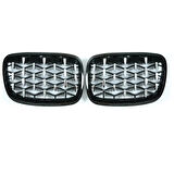 Bmw X5 E70 diamond ön panjur ızgara 2006-2013 arası pianoblack