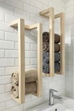 Nest Wood Masif Ahşap Havluluk Duvara Monte 60cm