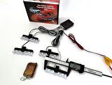 Turuncu Beyaz Panjur Led 4lü Çakarlı Modlu Kumandalı 12v