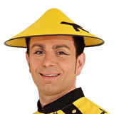 Uzak Doğu Asyalı Çin Japon Şapkası Sarı Renk