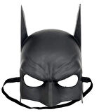 Siyah Renk Çocuk Boy Arkadan Lastikli Batman Maskesi A Kalite  20x14 Cm