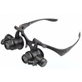 Gözlük Modeli 10x 15x 20x 25x Lens,2led Işıklı,büyüteç