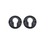 Antika Tarz Dekoratif Pirinç Oda Kilit Rozeti - 49mm, Oksit