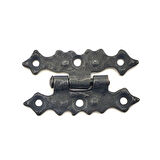 Antika Tarz Dekoratif Pirinç Yıldız Menteşe - 63x36 Mm, Oksit