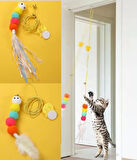 Elastik Yapışkanlı Kedi Oyun Oltası