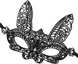 Siyah Dantel Kesim Balo Parti Maskesi 7 No