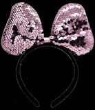 Renk Değiştiren Pullu Fiyonk Parti Tacı Pembe Gümüş