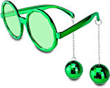 Disko Toplu Küpeli Parti Gözlüğü Yeşil Renk
