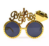 Altın Renk Bride To Be Yazılı Gelin Gözlüğü